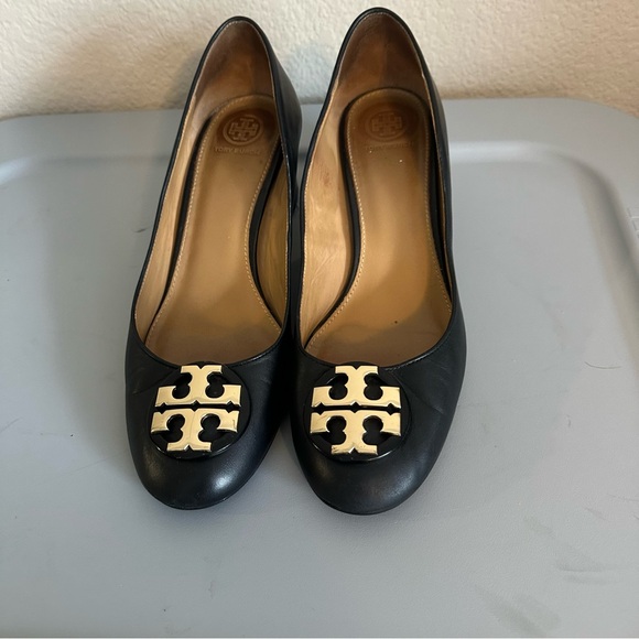 TORY BURCH “Janey”  50mm Calf Leather Pumps Women - SZ 9 - Picture 2 of 10